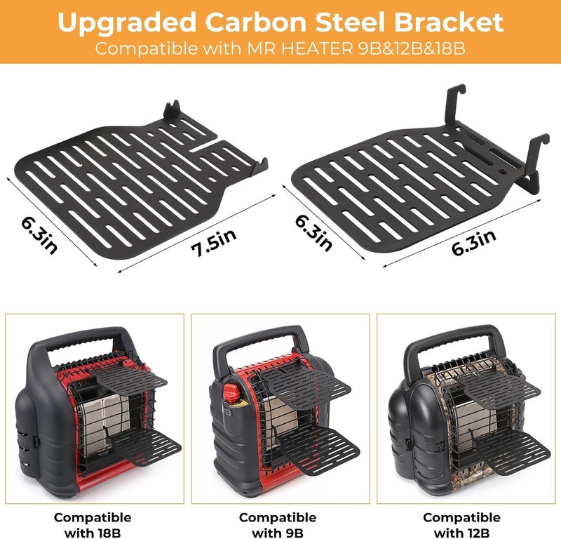 Ourhom حامل سخان، متوافق مع Mr. Heater Buddy MH9BX، MH12HB، MH18B، حامل مروحة موقد خشبي للسخان، حامل سخان متعدد الأغراض للأشياء المدفأة في الهواء الطلق، ملحقات سخان Buddy - Image 2